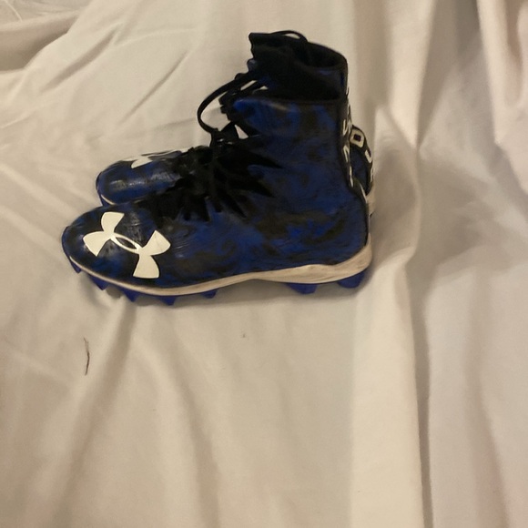 Under Armour Blue Black Clutchfit Highlight Football Mens Cleats - Picture 4 of 7